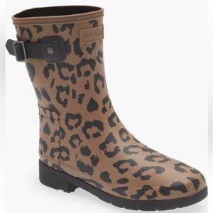 Hunter Leopard Print Rain Boots